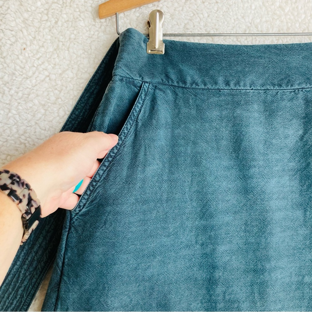 Anthropologie Pilcro Women’s teal Amora Ruffled Mini Skirt, Sz M - Picture 4 of 15